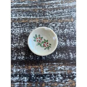 WW2 Small Decorative Ceramic Dish with Floral Design